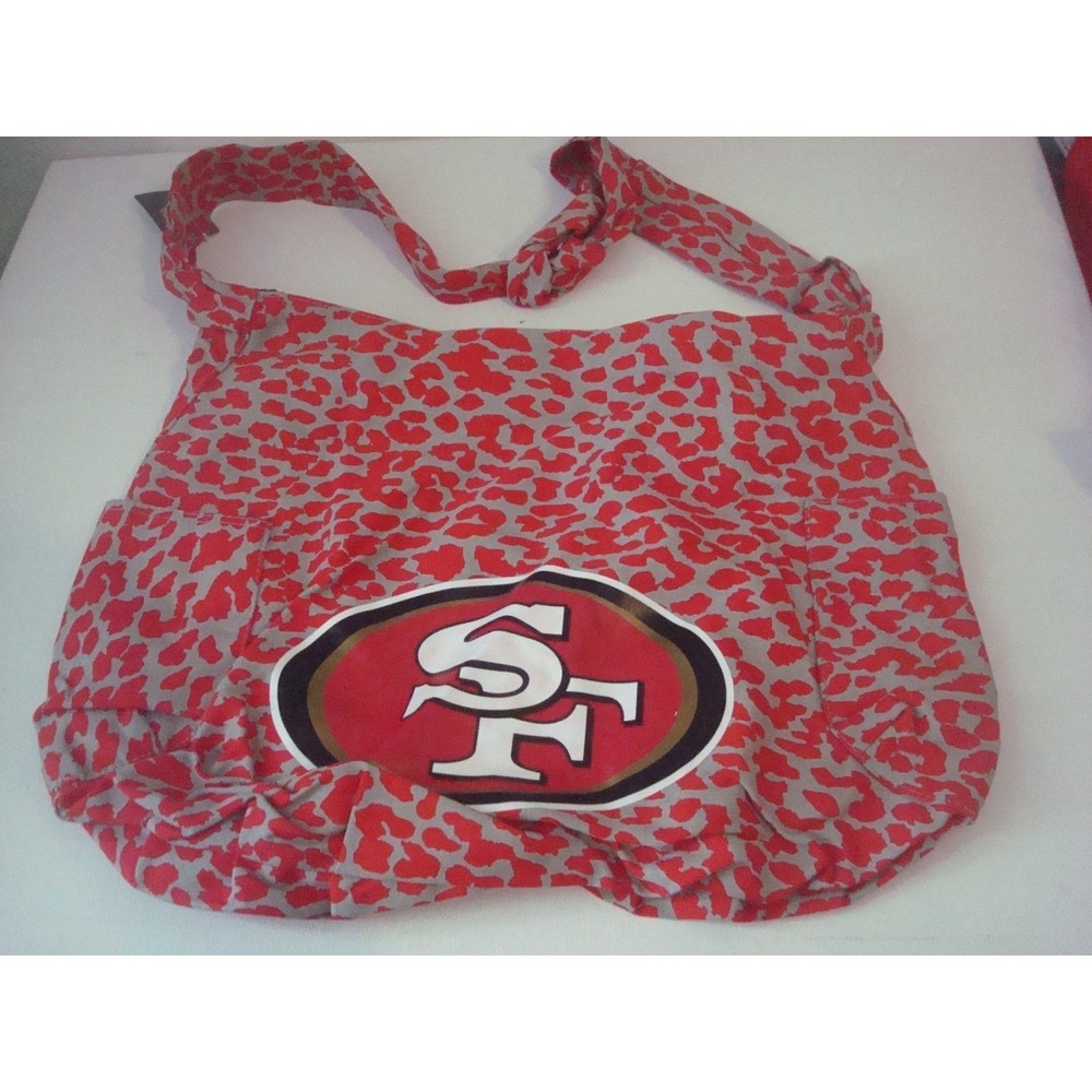 49ERS LEPPARD SF‎  12X18  Game Day Purse  BAG HANDBAG TOTE HAND VINTAGE BP1